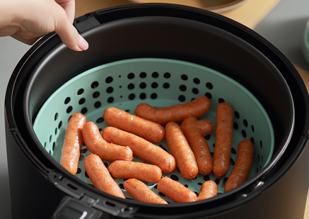 Energy-efficient air fryer cooking