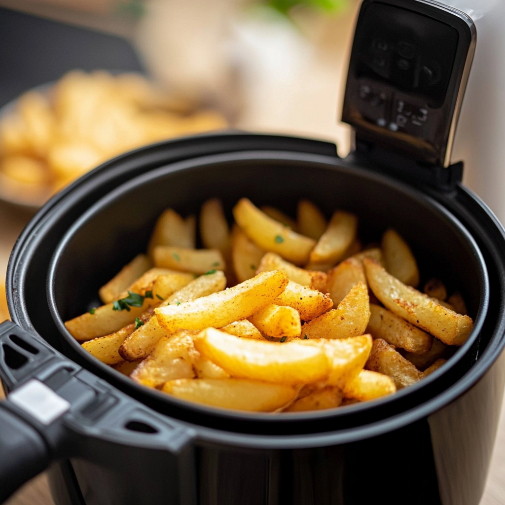 an image showing the capacity of a small air fryer