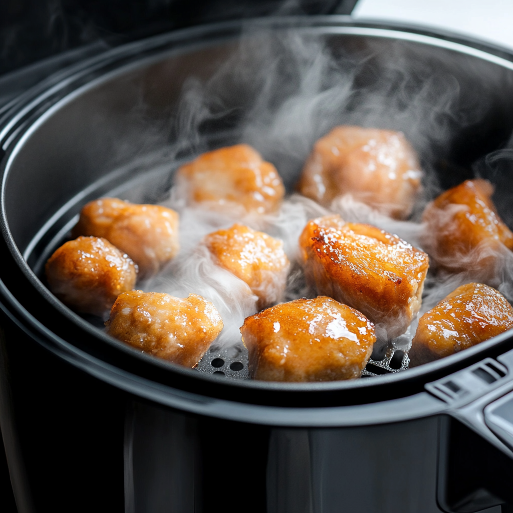 cooking frozen chicken nuggets in an air fryer