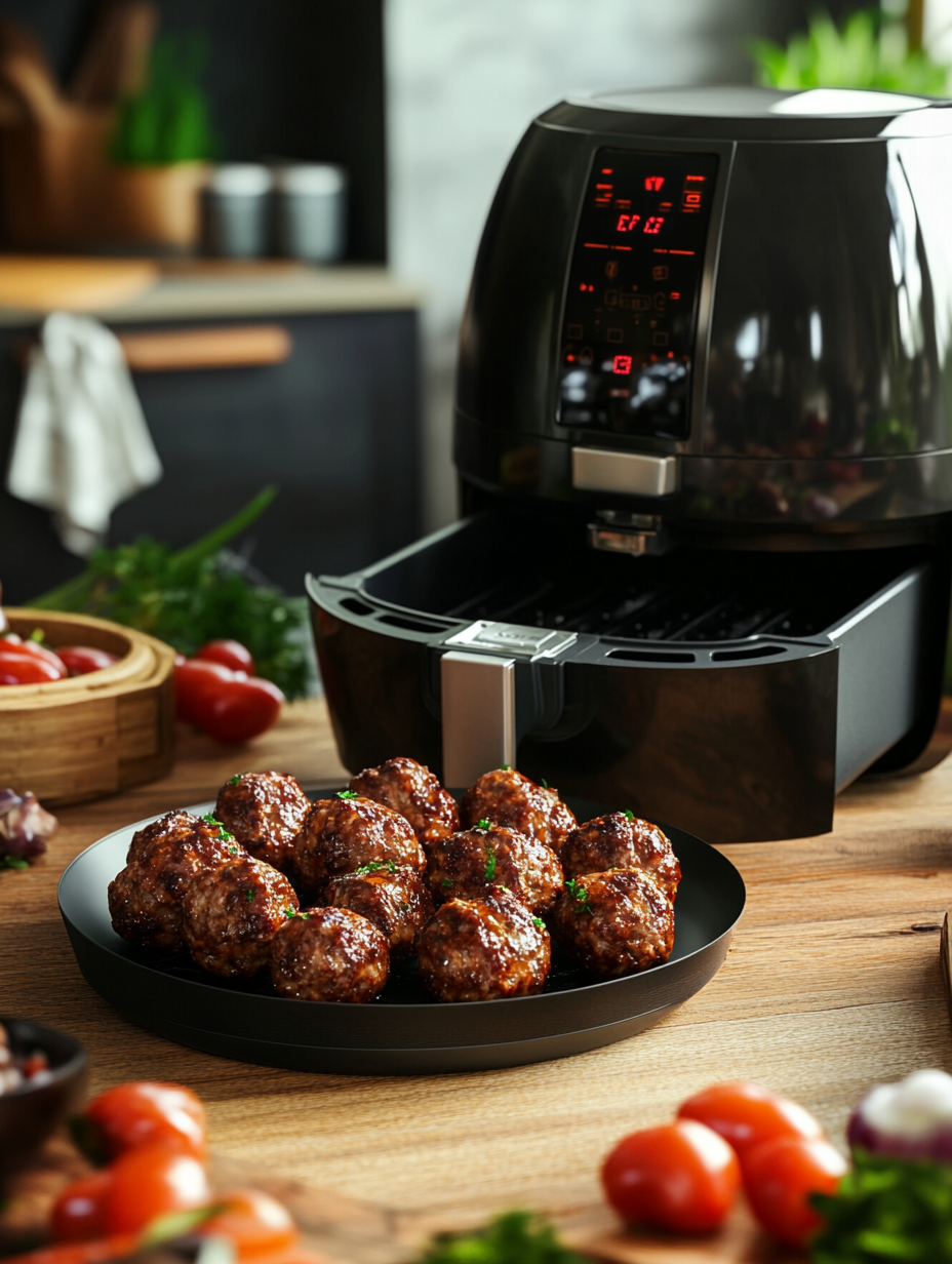 cooking meatballs in air fryer