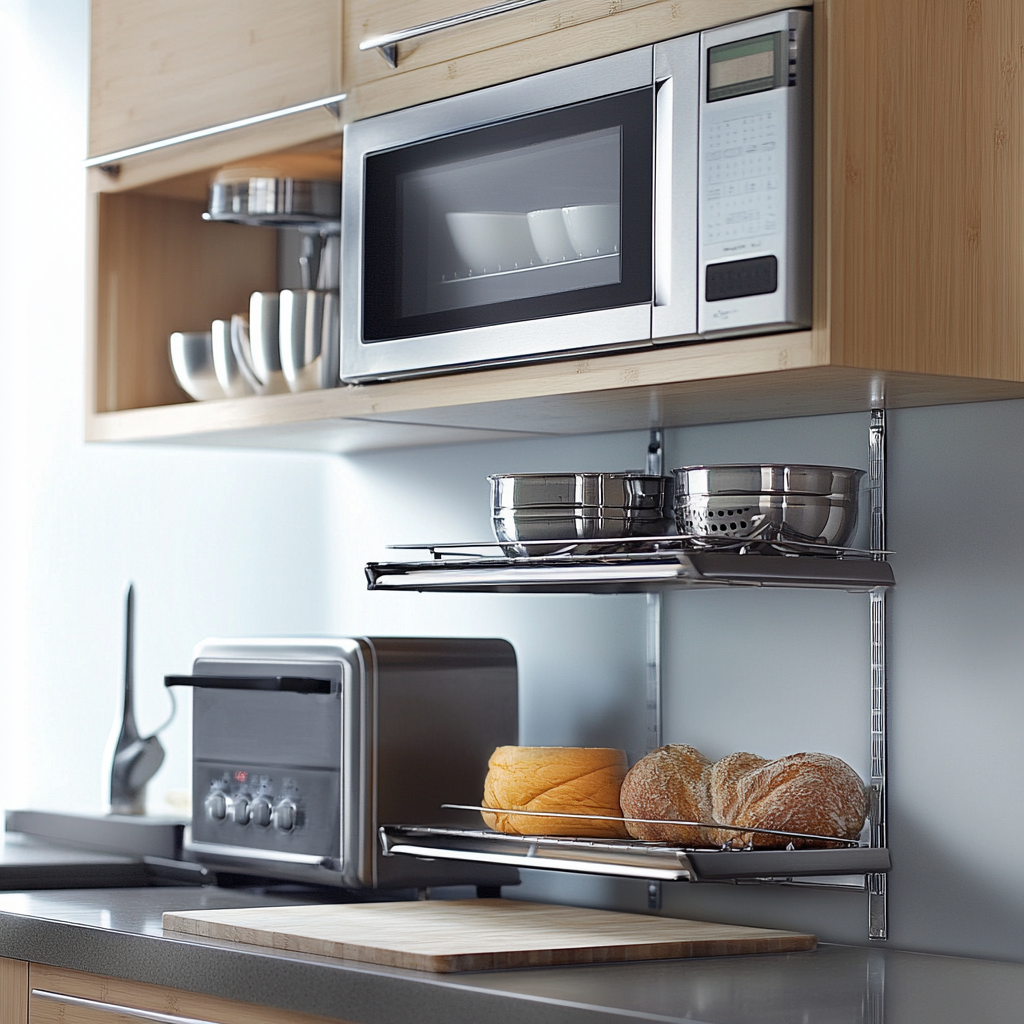 kitchen counter top organizer rack